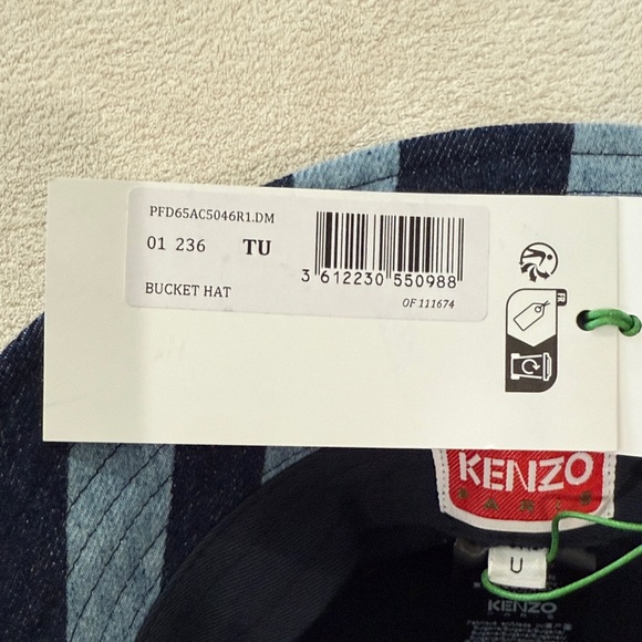 Kenzo Rinse Blue Denim Bucket Hat - Picture 5 of 7